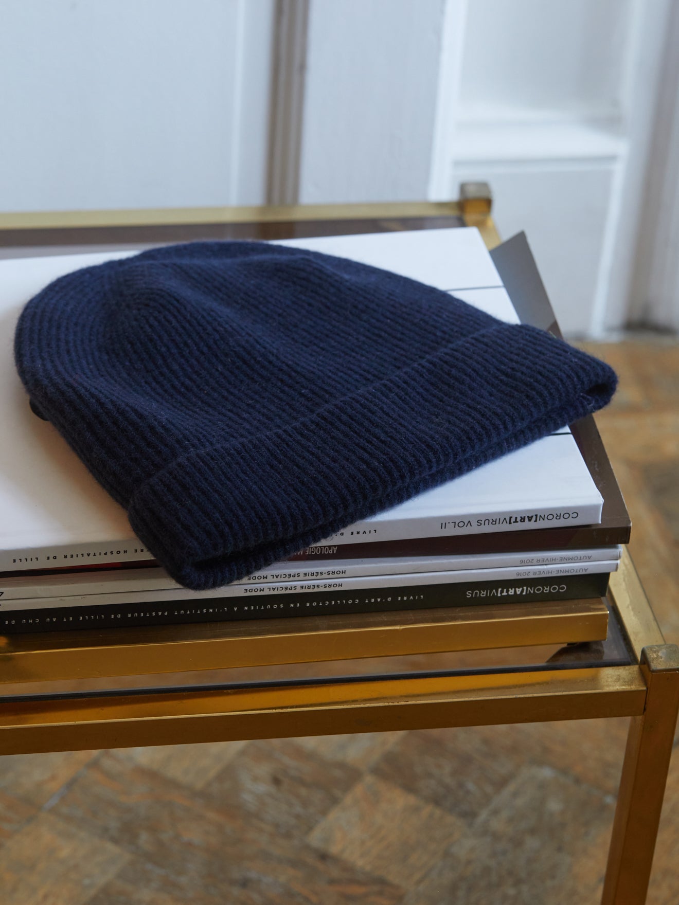 Damenmütze in Rippenstrick aus Kaschmir