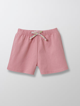 Baby Kurz-Pyjama mit einem Kragen aus Liberty®-Stoff