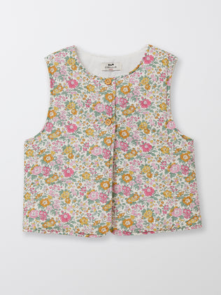 Veste matelassée Fille en tissu Liberty