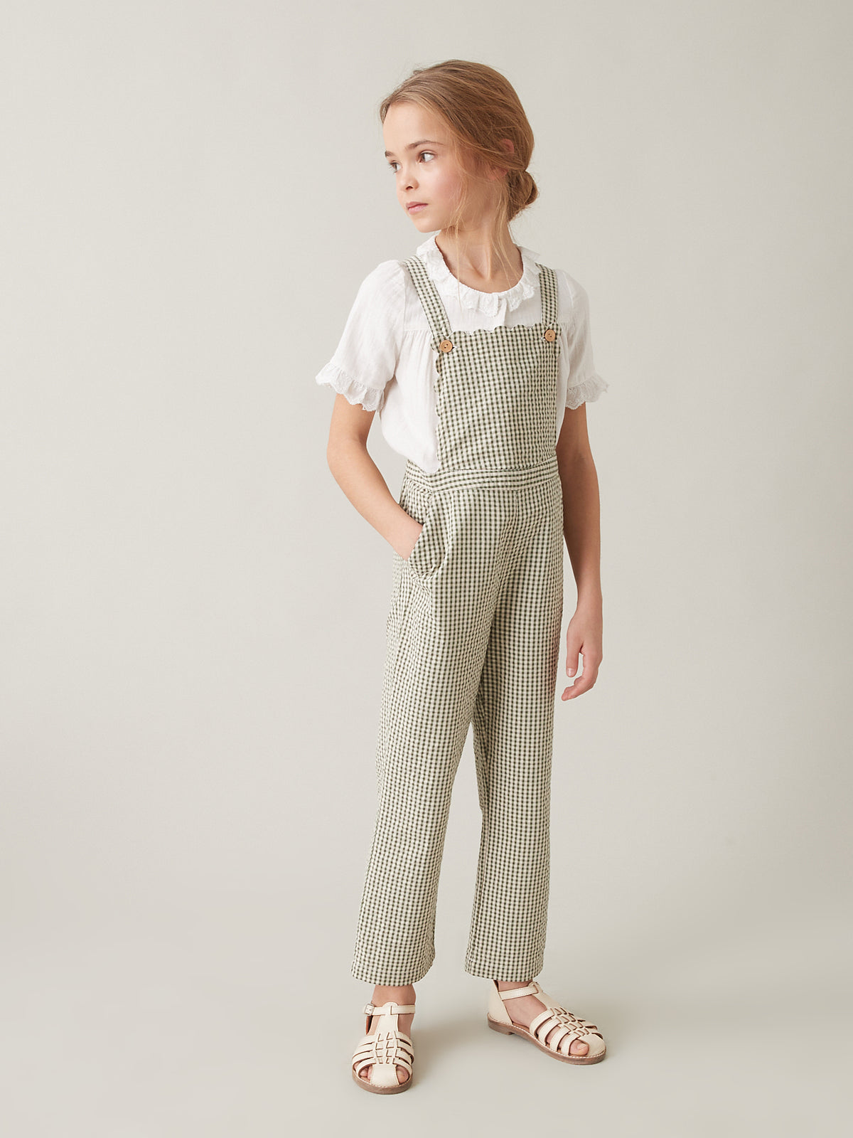 Salopette Fille vichy
