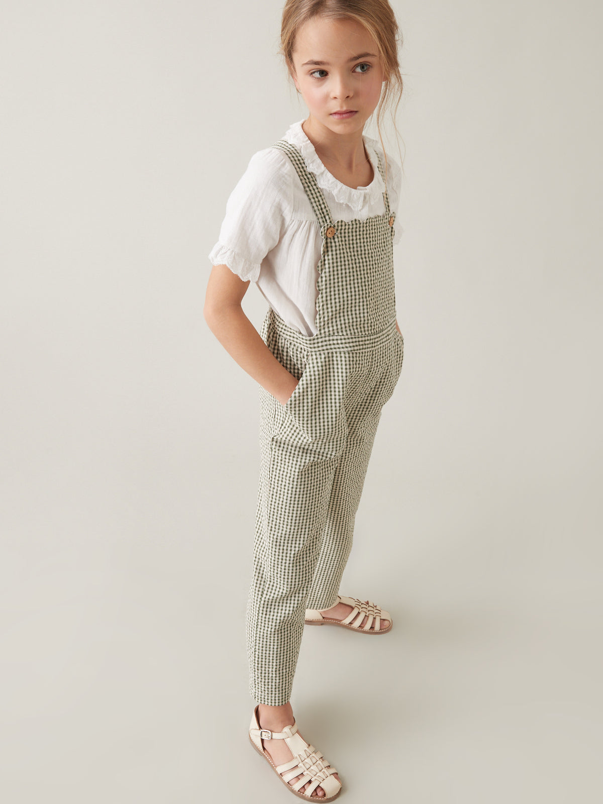 Salopette Fille vichy