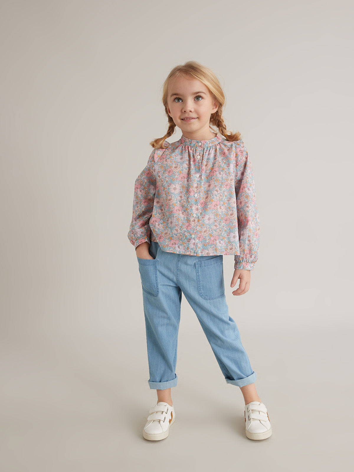 Blouse Fille en tissu Liberty Meadow Song