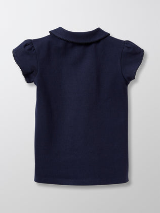 Mädchen-Poloshirt aus Pikeestrick aus Bio-Baumwolle