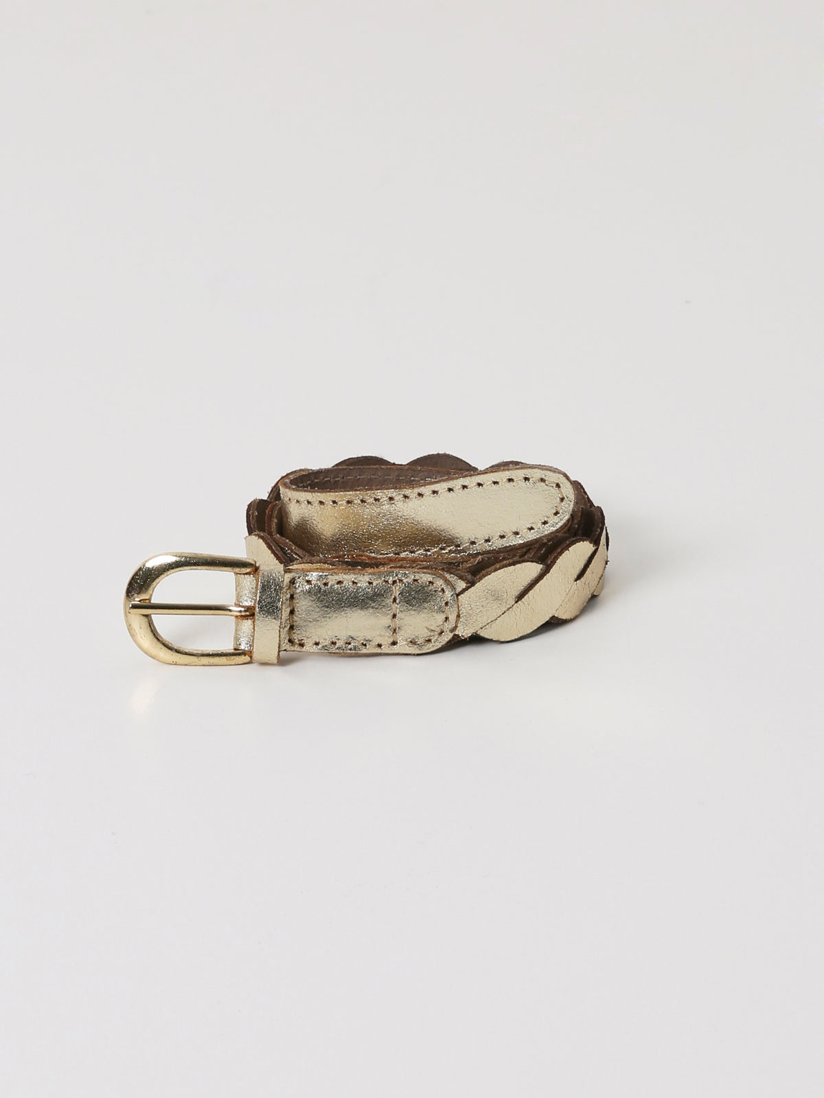 Ceinture tressée en cuir Fille