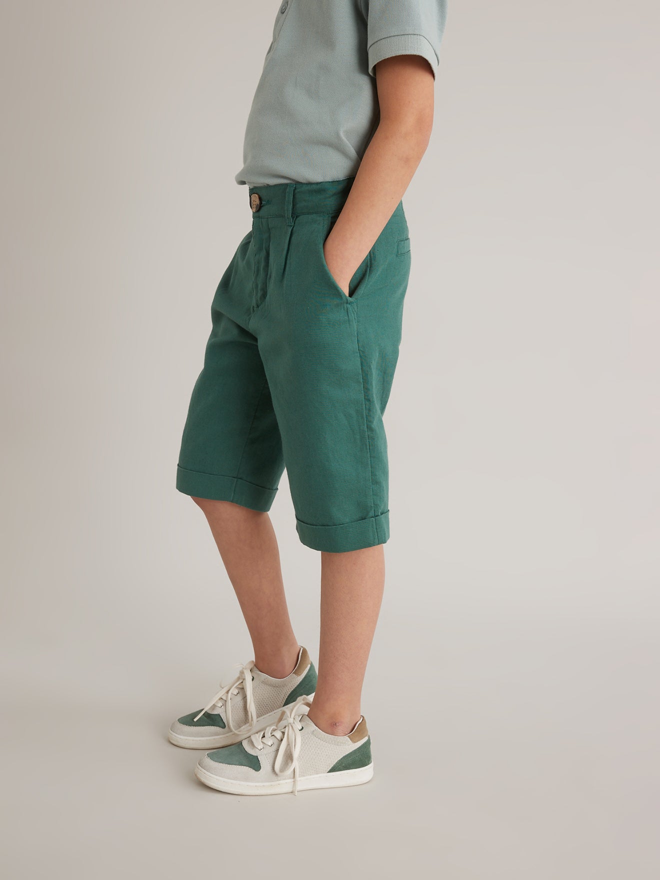 Jungen-Bermudas aus Leinen/Baumwolle – Kollektion für Festtage und Hochzeiten
