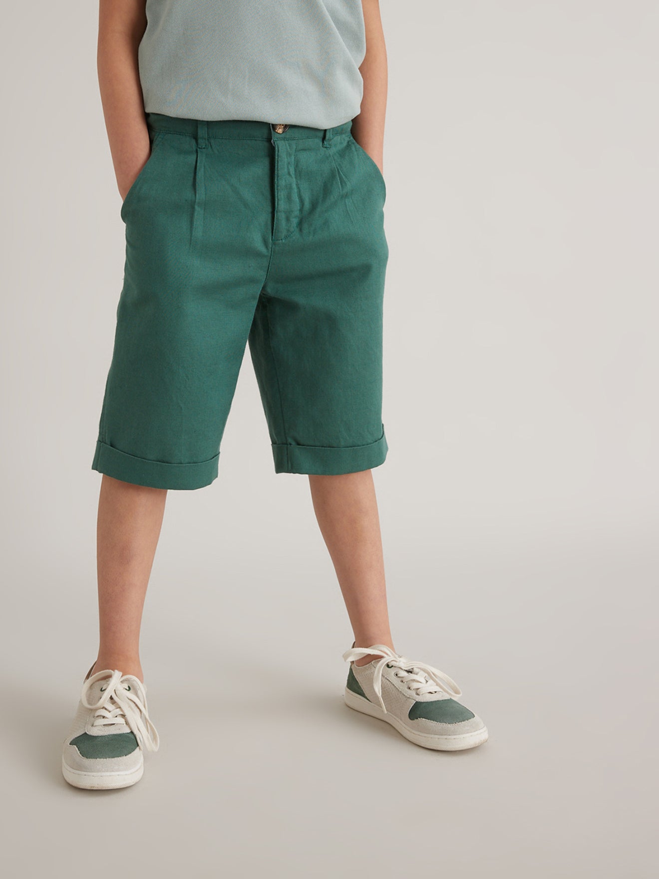 Jungen-Bermudas aus Leinen/Baumwolle – Kollektion für Festtage und Hochzeiten
