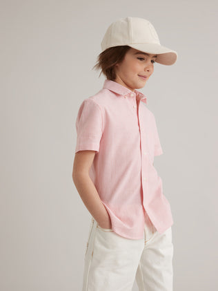 Chemise Garçon en tissu Oxford rayé